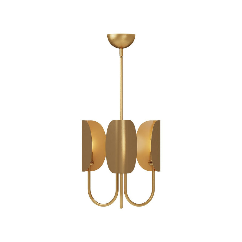 Seno 15" 3-Light Chandelier in Aged Gold