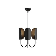 Seno 15" 3-Light Chandelier in Matte Black