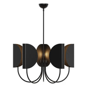 Seno 32" 5-Light Chandelier in Matte Black