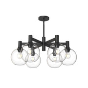 Castilla 29" 6-Light Chandelier in Clear Glass/Matte Black