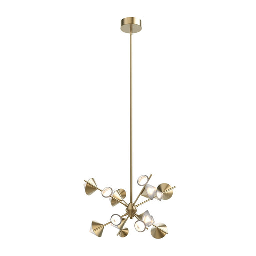 Geode 25" Chandelier in Brushed Gold