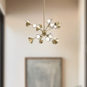 Geode 25" Chandelier in Brushed Gold