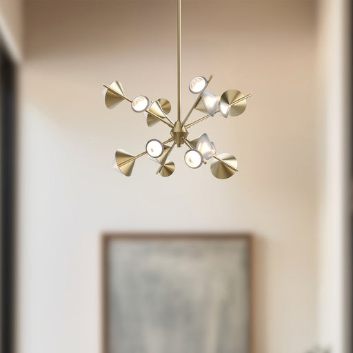 Geode 25" Chandelier in Brushed Gold