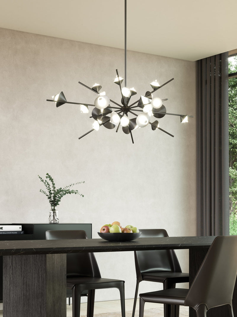 Geode 48" Chandelier in Black