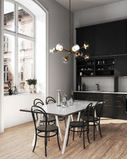 Francesca 40" 8-Light Chandelier in Aged Gold/Clear Glass