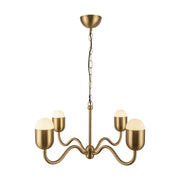 Effie 27" 4-Light Chandelier in Brushed Gold/Opal Glass
