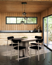 Samar 14" 3-Light Pendant in Black/Smoked