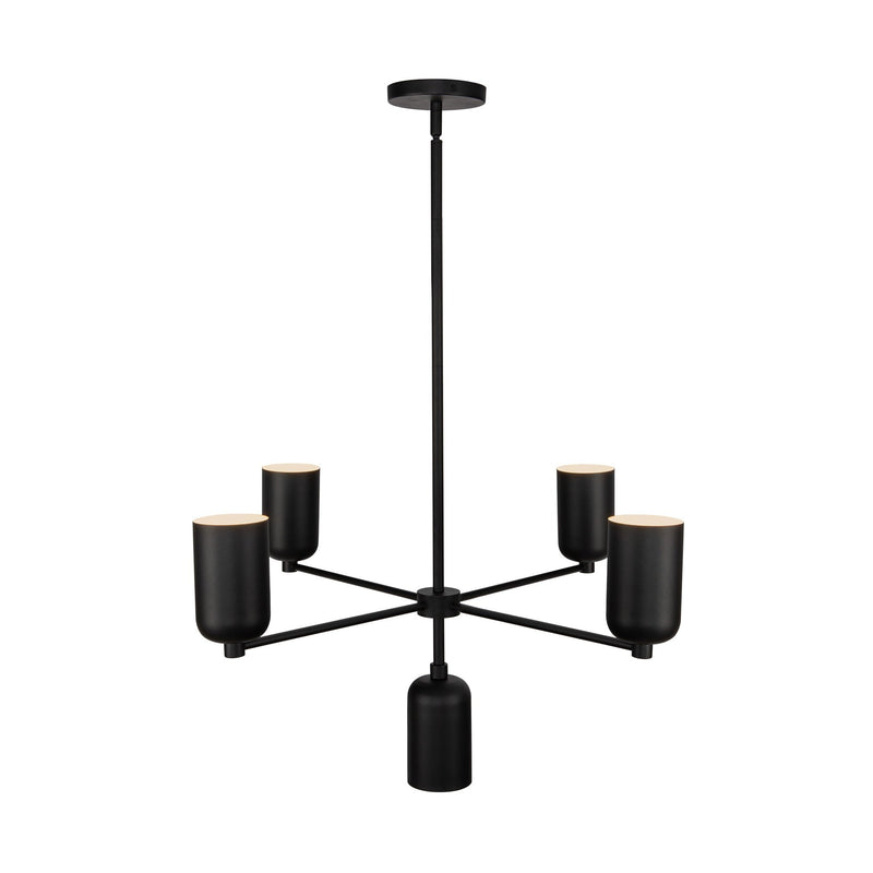 Nola 31" 5-Light Chandelier in Black