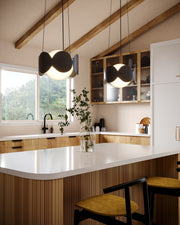 Ciel 10" Pendant in Brushed Gold/Opal Glass