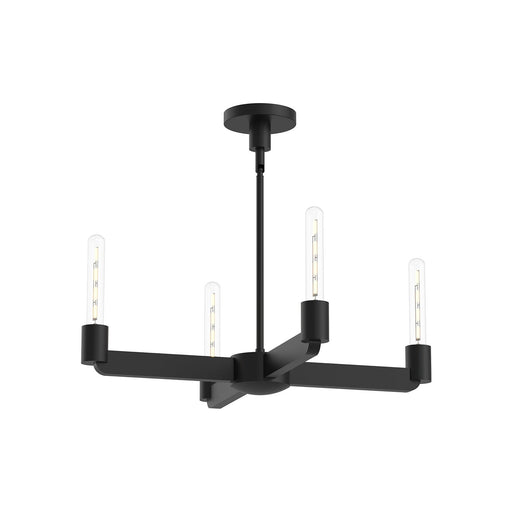 Claire 25" 4-Light Chandelier in Matte Black