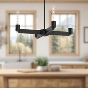 Claire 25" 4-Light Chandelier in Matte Black