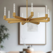 Claire 32" 8-Light Chandelier in Aged Gold
