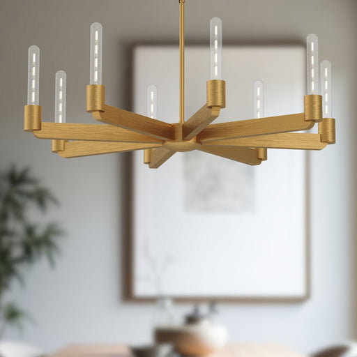 Claire 32" 8-Light Chandelier in Aged Gold