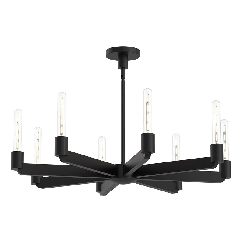 Claire 32" 8-Light Chandelier in Matte Black