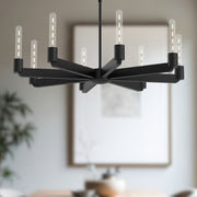 Claire 32" 8-Light Chandelier in Matte Black