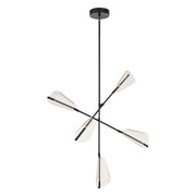 Mulberry 37" Chandelier in Black/Light Guide