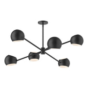 Willow 37" 6-Light Metal Shade Chandelier in Matte Black