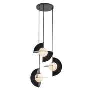 Scorpio 27" Pendant in Glossy Black/Opal Glass