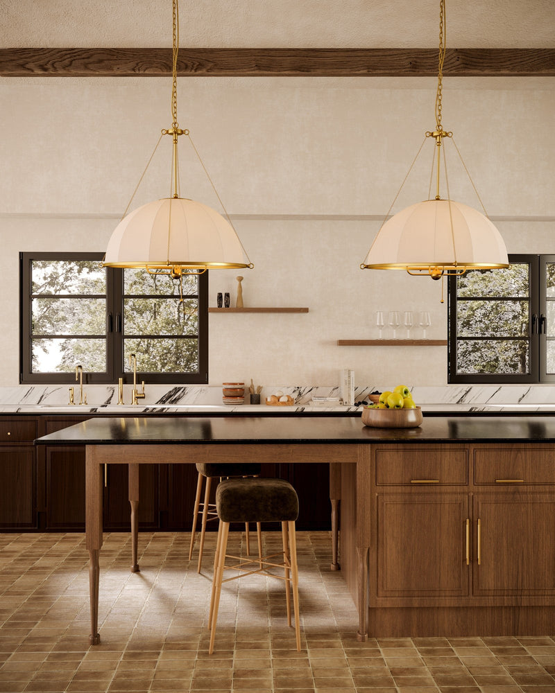 Crosby 33" 4-Light Pendant in Brushed Gold