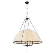 Crosby 33" 4-Light Pendant in Matte Black