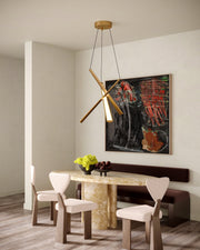 Lex 27" Pendant in Vintage Brass