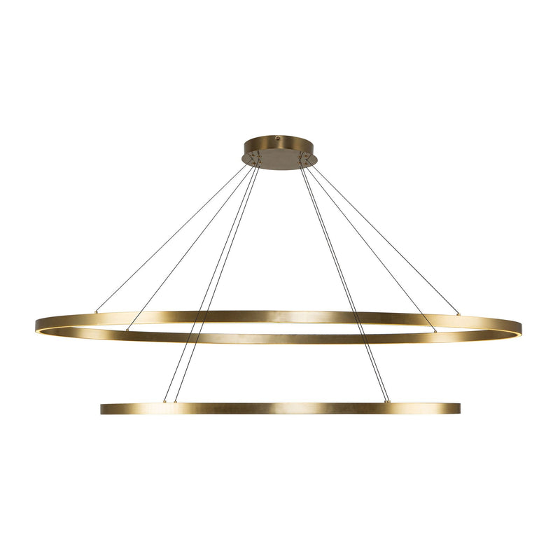 Ovale 53" 2-Layer Pendant in Brushed Gold