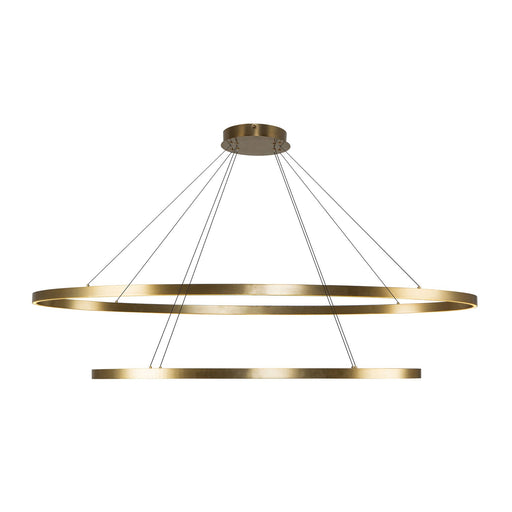 Ovale 53" 2-Layer Pendant in Brushed Gold