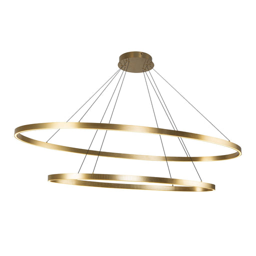 Ovale 53" 2-Layer Pendant in Brushed Gold