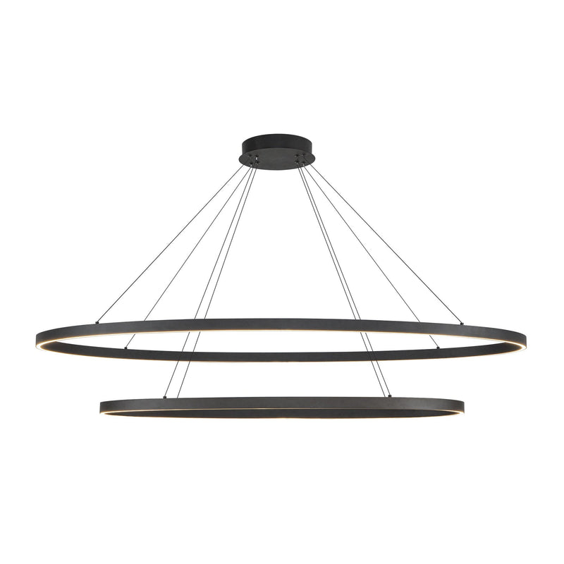 Ovale 53" 2-Layer Pendant in Black