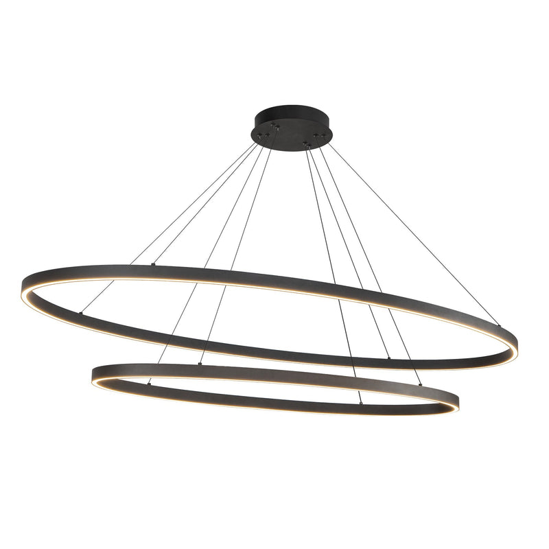 Ovale 53" 2-Layer Pendant in Black