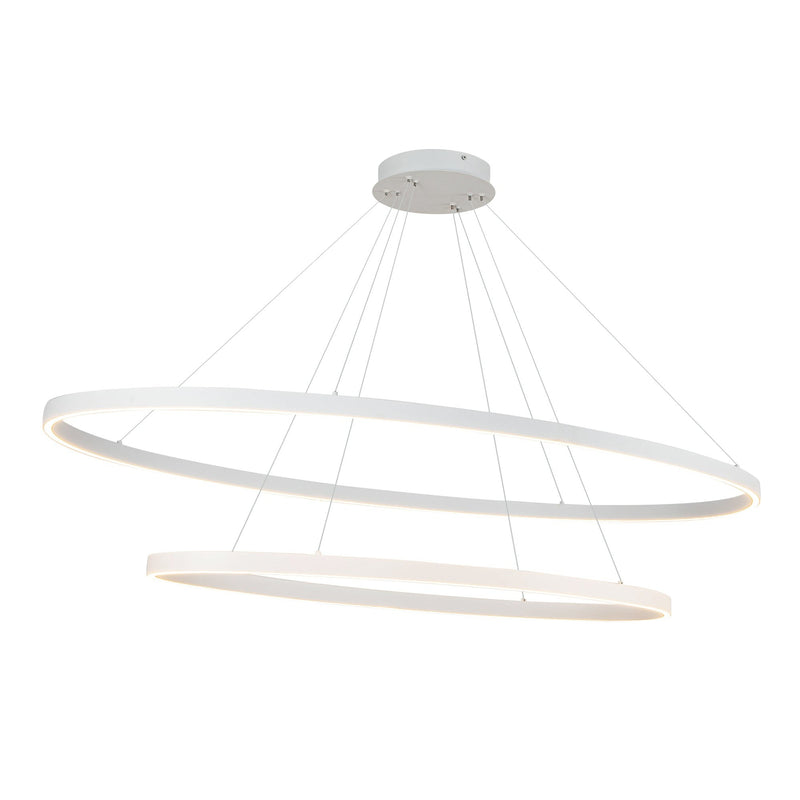 Ovale 53" 2-Layer Pendant in White