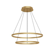 Cerchio 32" 2-Layer Pendant in Brushed Gold