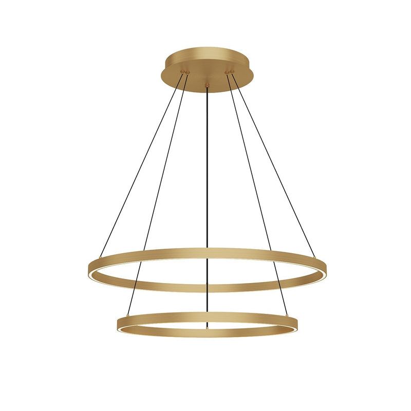 Cerchio 32" 2-Layer Pendant in Brushed Gold