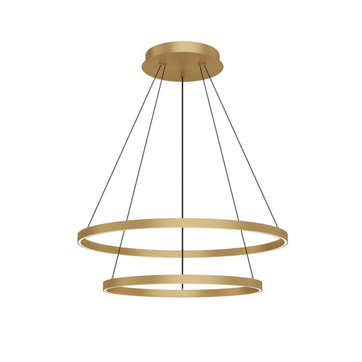 Cerchio 32" 2-Layer Pendant in Brushed Gold