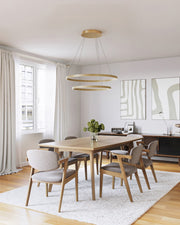 Cerchio 32" 2-Layer Pendant in Brushed Gold
