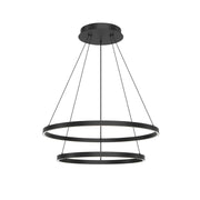 Cerchio 32" 2-Layer Pendant in Black