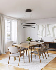 Cerchio 32" 2-Layer Pendant in Black