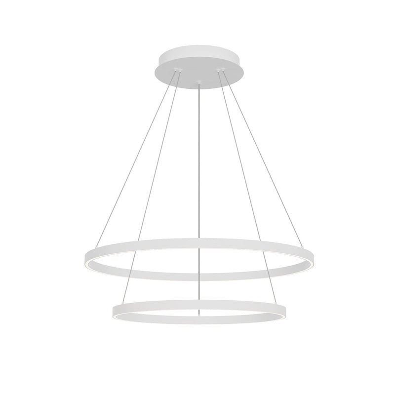 Cerchio 32" 2-Layer Pendant in White
