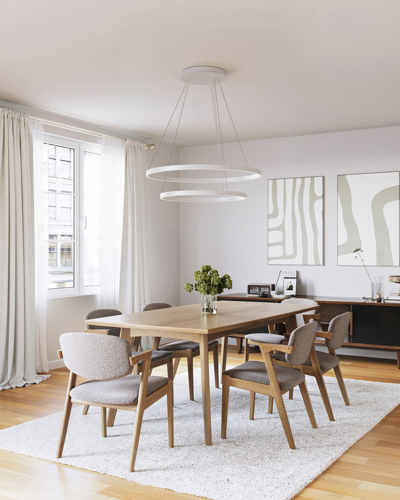 Cerchio 32" 2-Layer Pendant in White