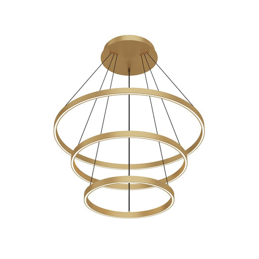 Cerchio 32" 3-Layer Pendant in Brushed Gold
