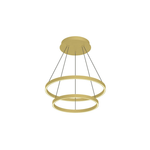Cerchio 24" 2-Layer Up/Down Pendant in Brushed Gold