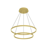 Cerchio 32" 2-Layer Up/Down Pendant in Brushed Gold