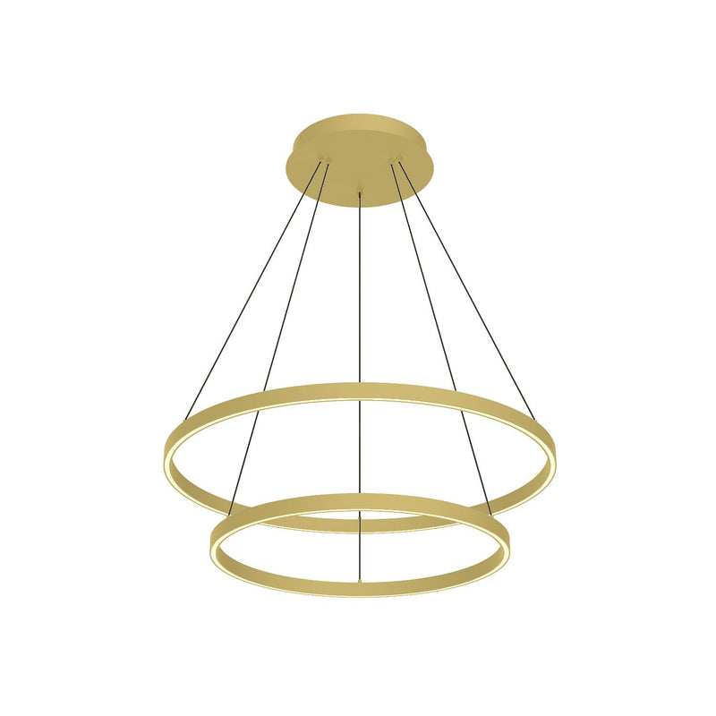 Cerchio 32" 2-Layer Up/Down Pendant in Brushed Gold