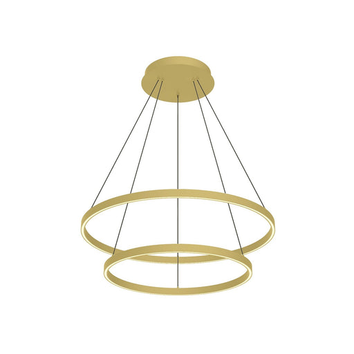 Cerchio 32" 2-Layer Up/Down Pendant in Brushed Gold