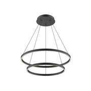 Cerchio 32" 2-Layer Up/Down Pendant in Black