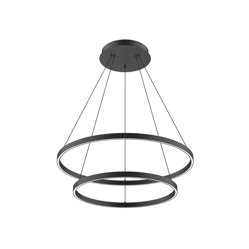 Cerchio 32" 2-Layer Up/Down Pendant in Black