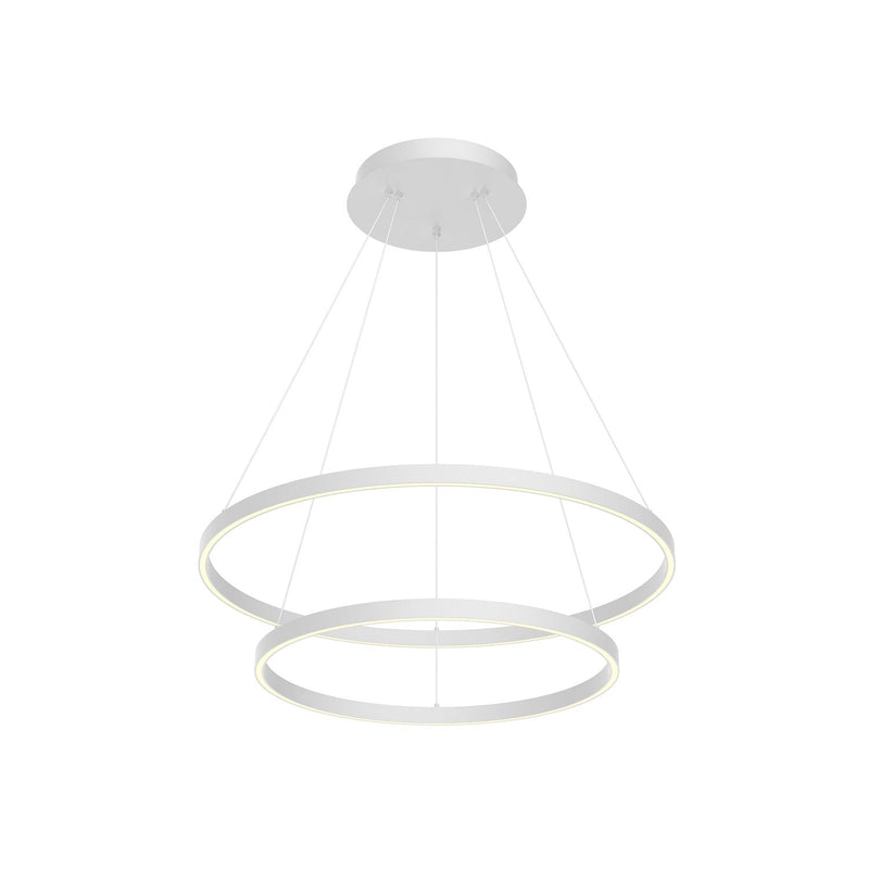 Cerchio 32" 2-Layer Up/Down Pendant in White