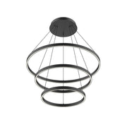 Cerchio 32" 3-Layer Up/Down Pendant in Black