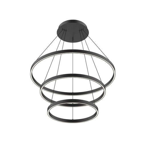 Cerchio 32" 3-Layer Up/Down Pendant in Black