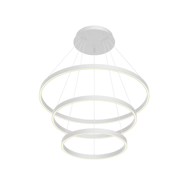 Cerchio 32" 3-Layer Up/Down Pendant in White
